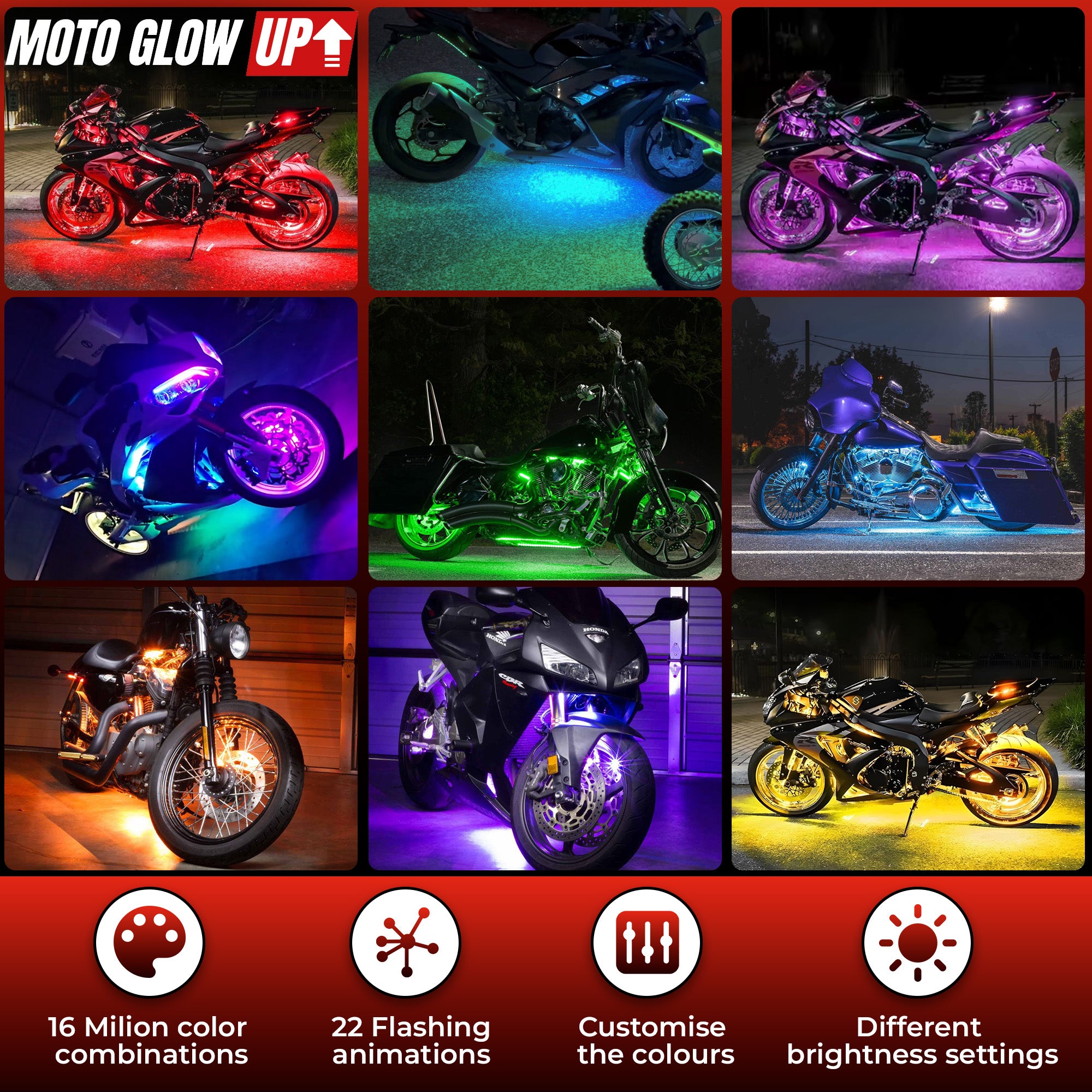 Easy Install Moto LED Light Kit
