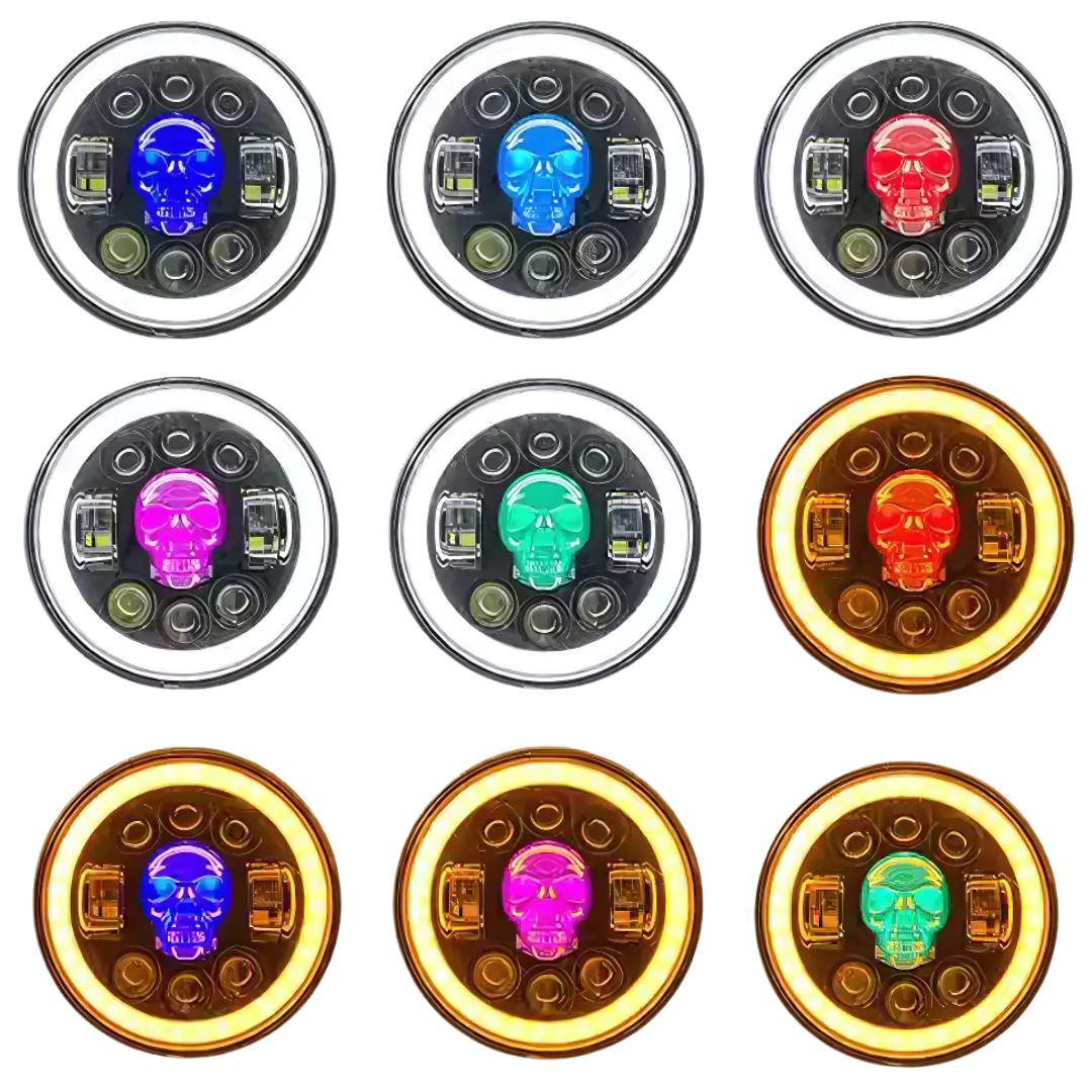RGB Skull Headlight