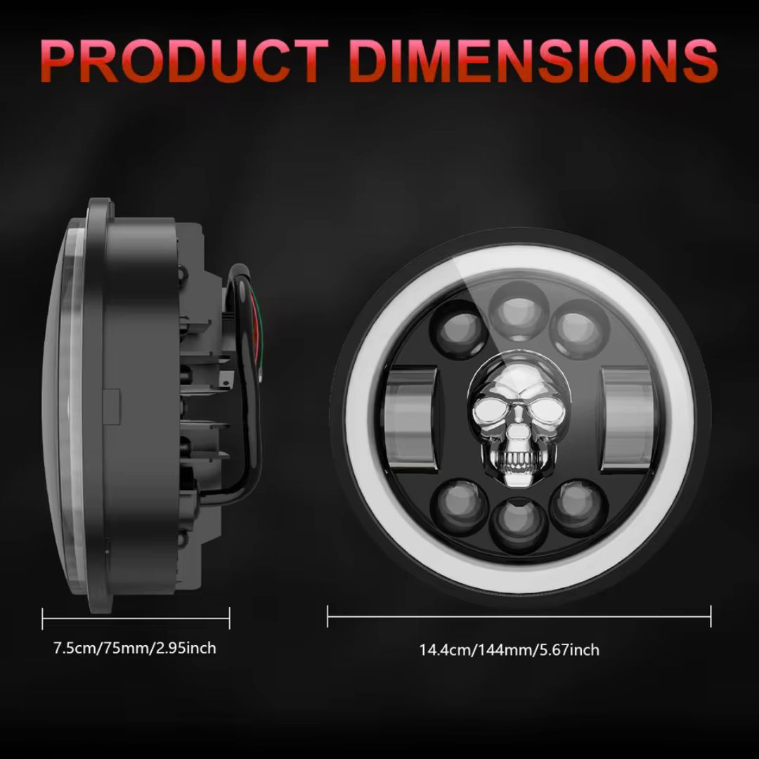 RGB Skull Headlight