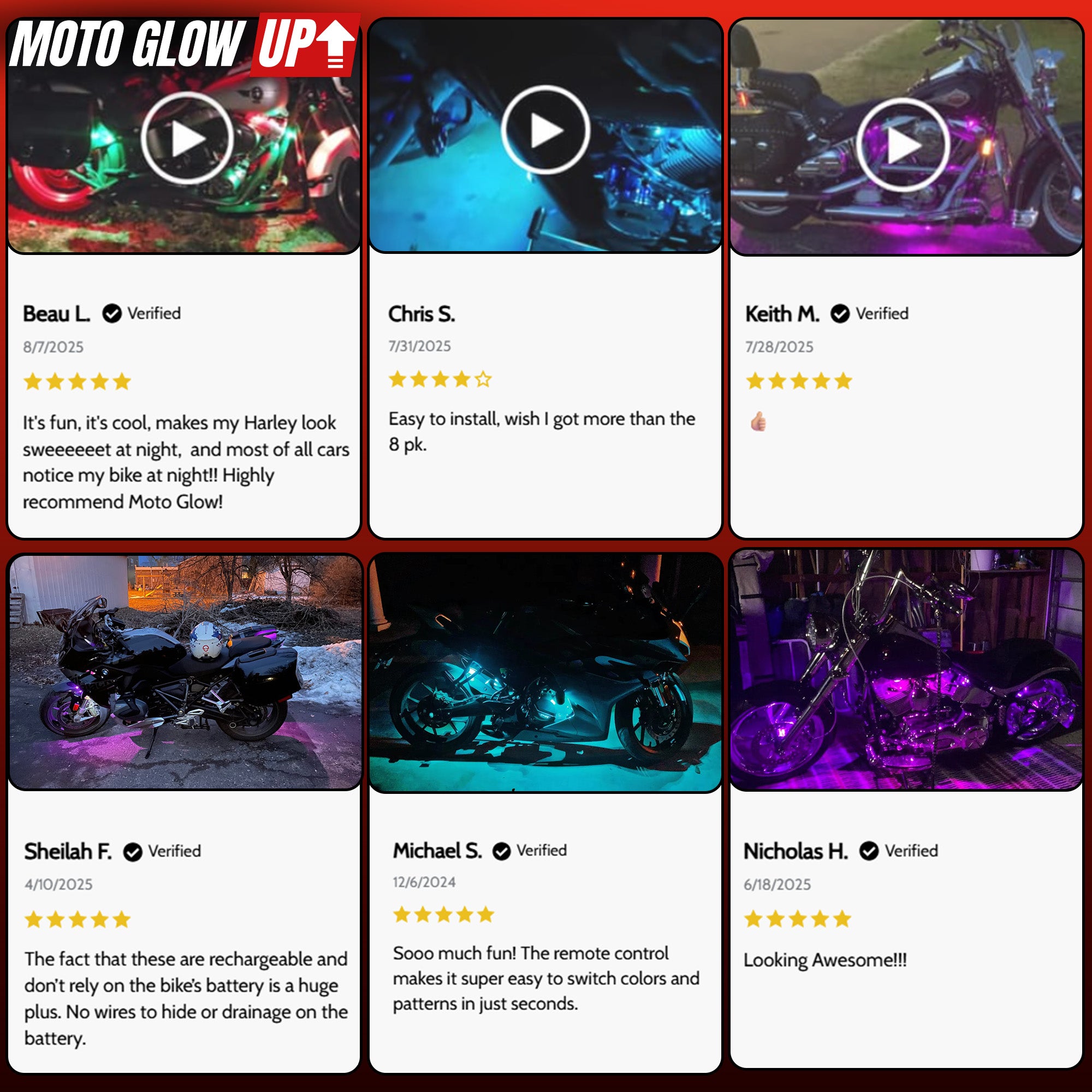 Easy Install Moto LED Light Kit