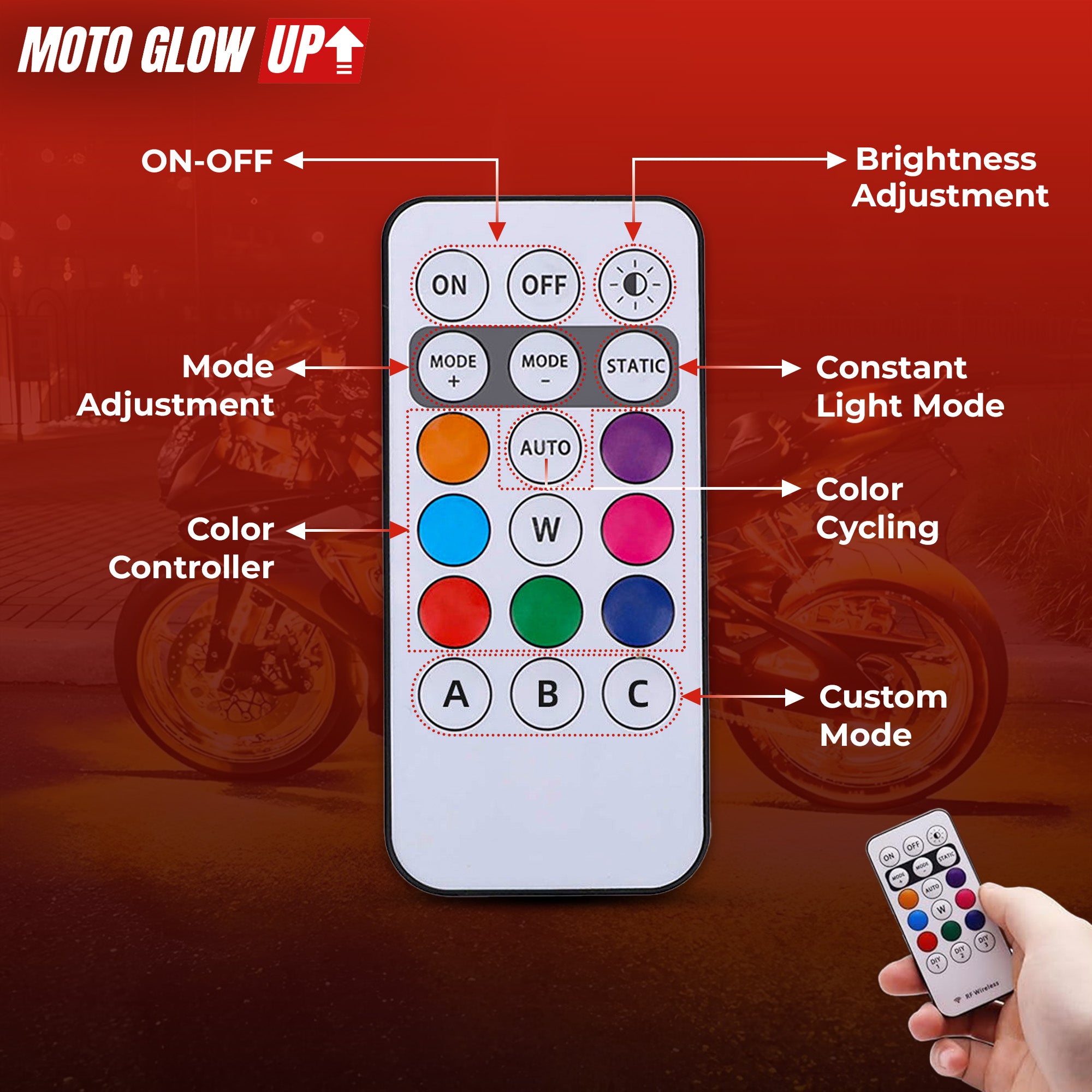 Easy Install Moto LED Light Kit