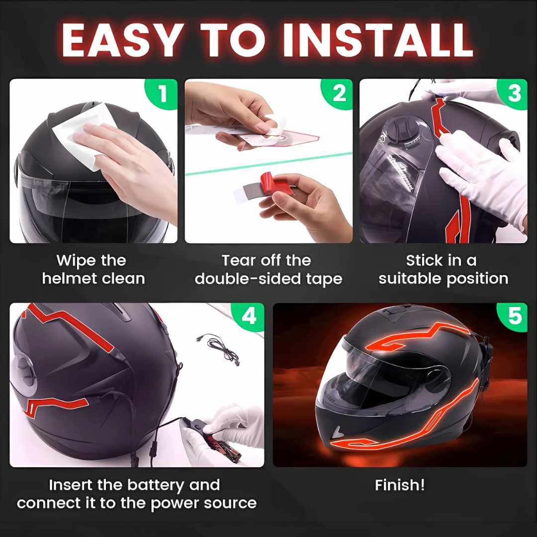 Moto Helmet Light Strip